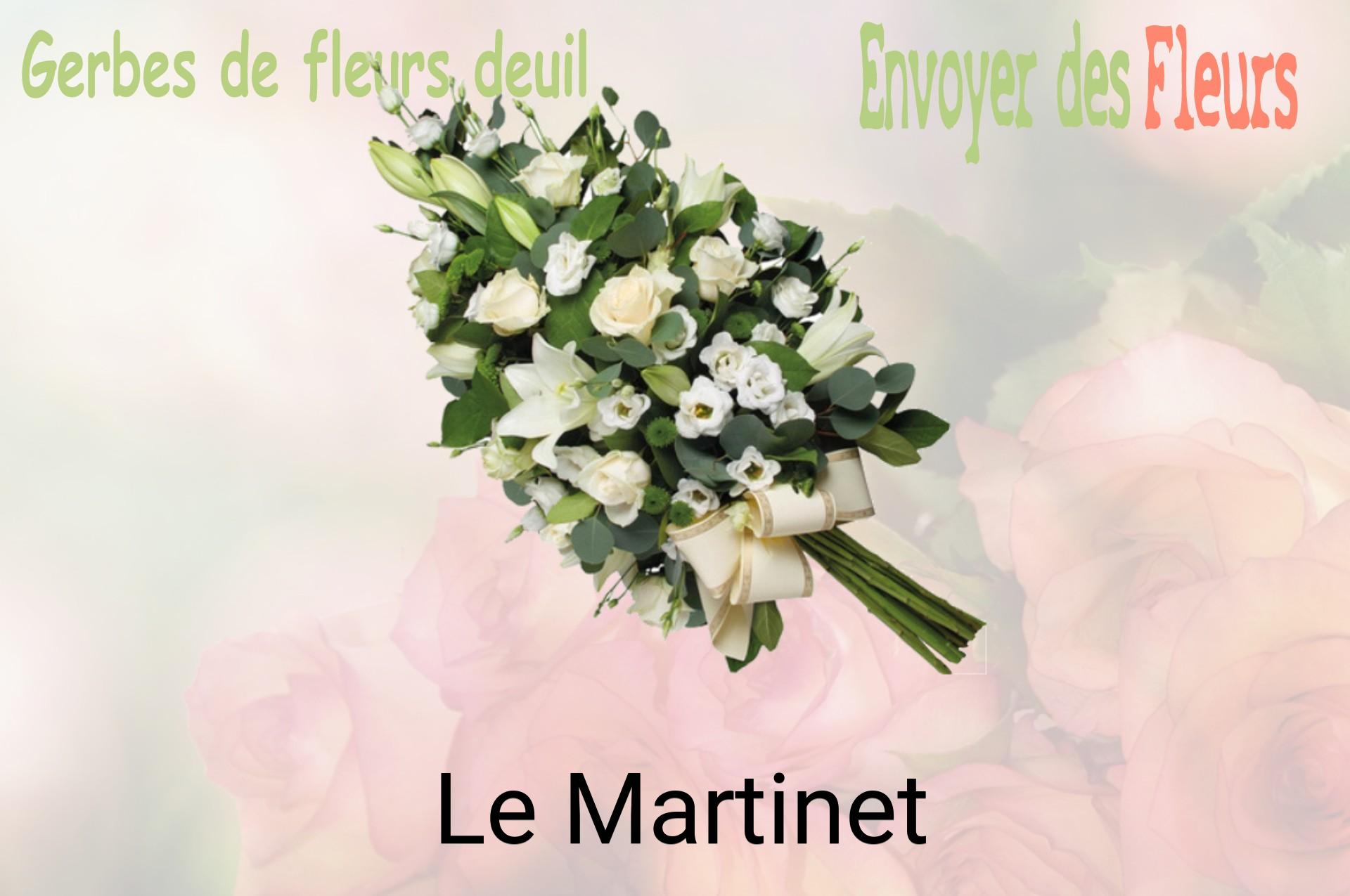 Gerbe de fleurs de deuil livrée à Le Martinet
